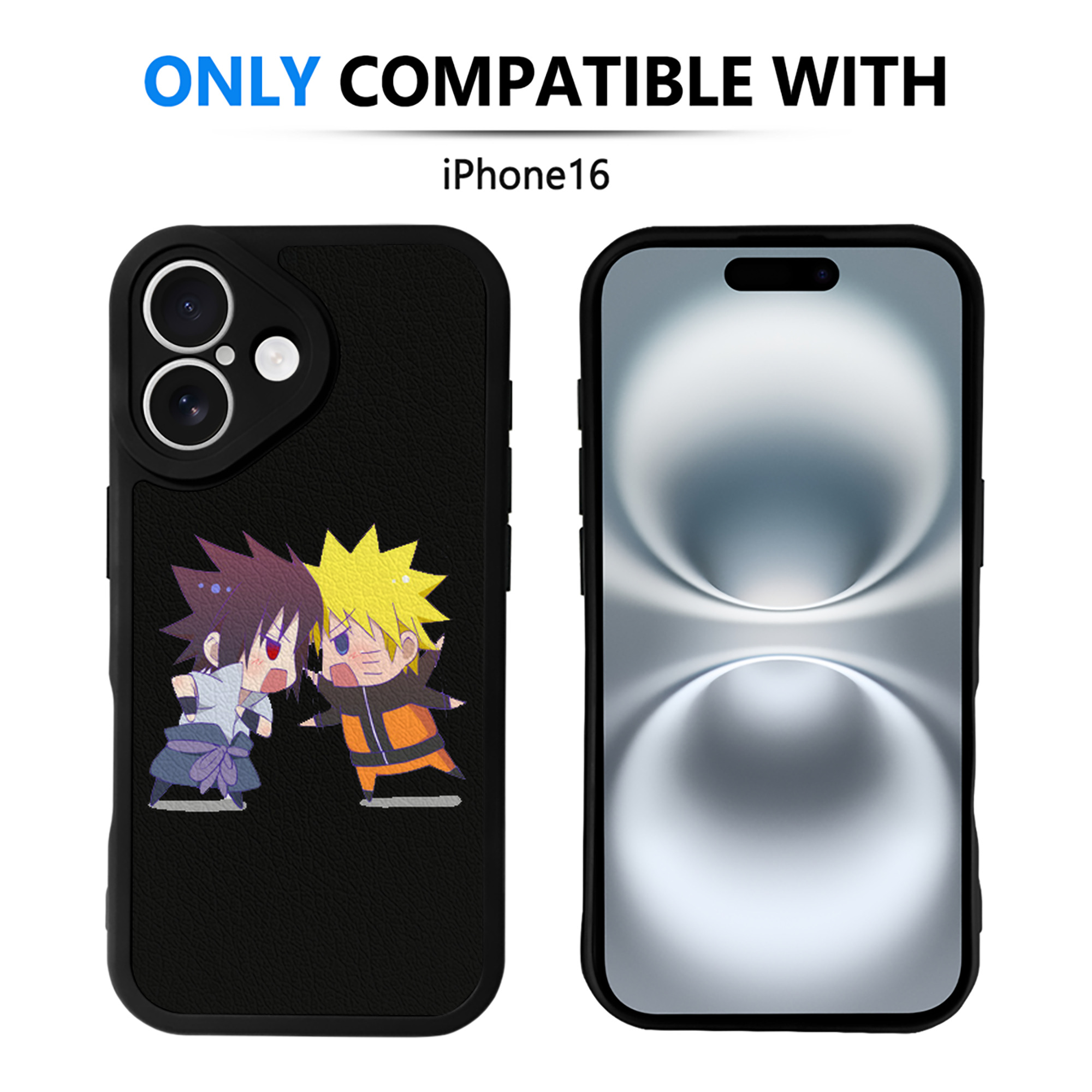 （画像用） NARUTO -ナルト- うずまき ナルト Uzumaki Naruto 【iPhone 16シリーズ対応】シリコンスマホケース（レザー調） 材質：シリコン